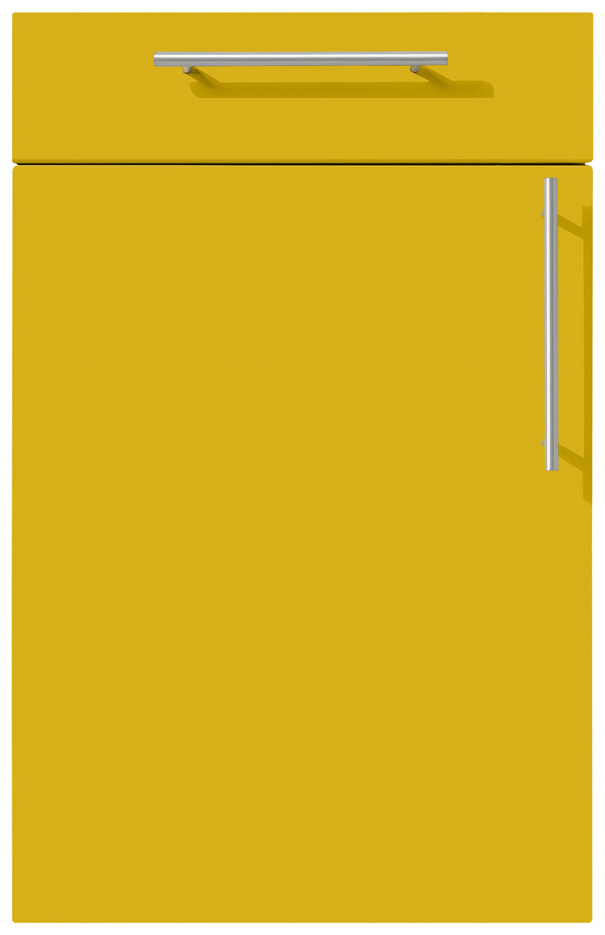 EINBAUKÜCHE BEATE  - Currygelb, Design, Holzwerkstoff - Novel