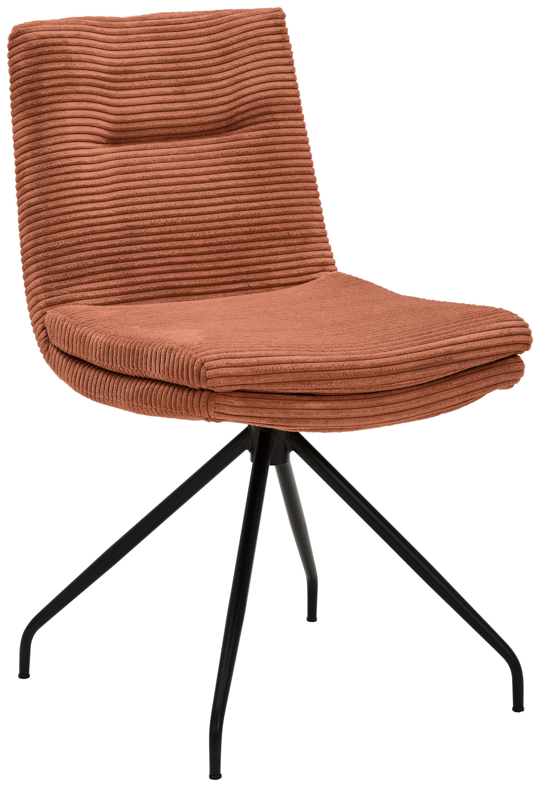 STUHL - Aprikose/Schwarz, Design, Textil/Metall (50/85/64cm) - Musterring