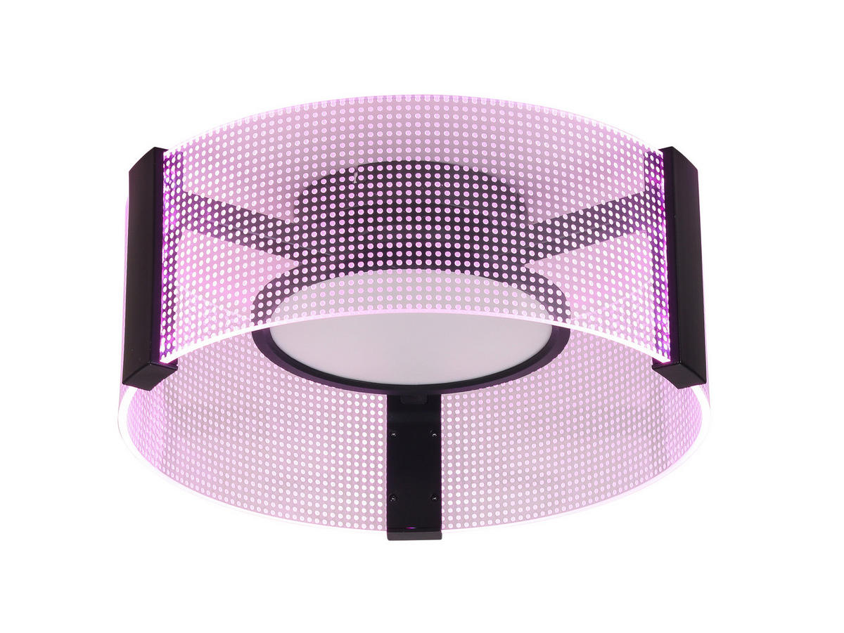 LED-DECKENLEUCHTE 40/16.5 cm   - Transparent/Weiß, Design, Kunststoff/Metall (40/16.5cm) - Novel