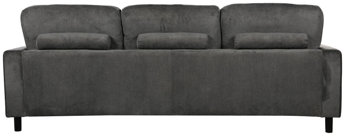 ECKSOFA ARDEN Grau Struktur Rückenkissen  - Schwarz/Grau, Design, Kunststoff/Textil (231/153cm) - MID.YOU