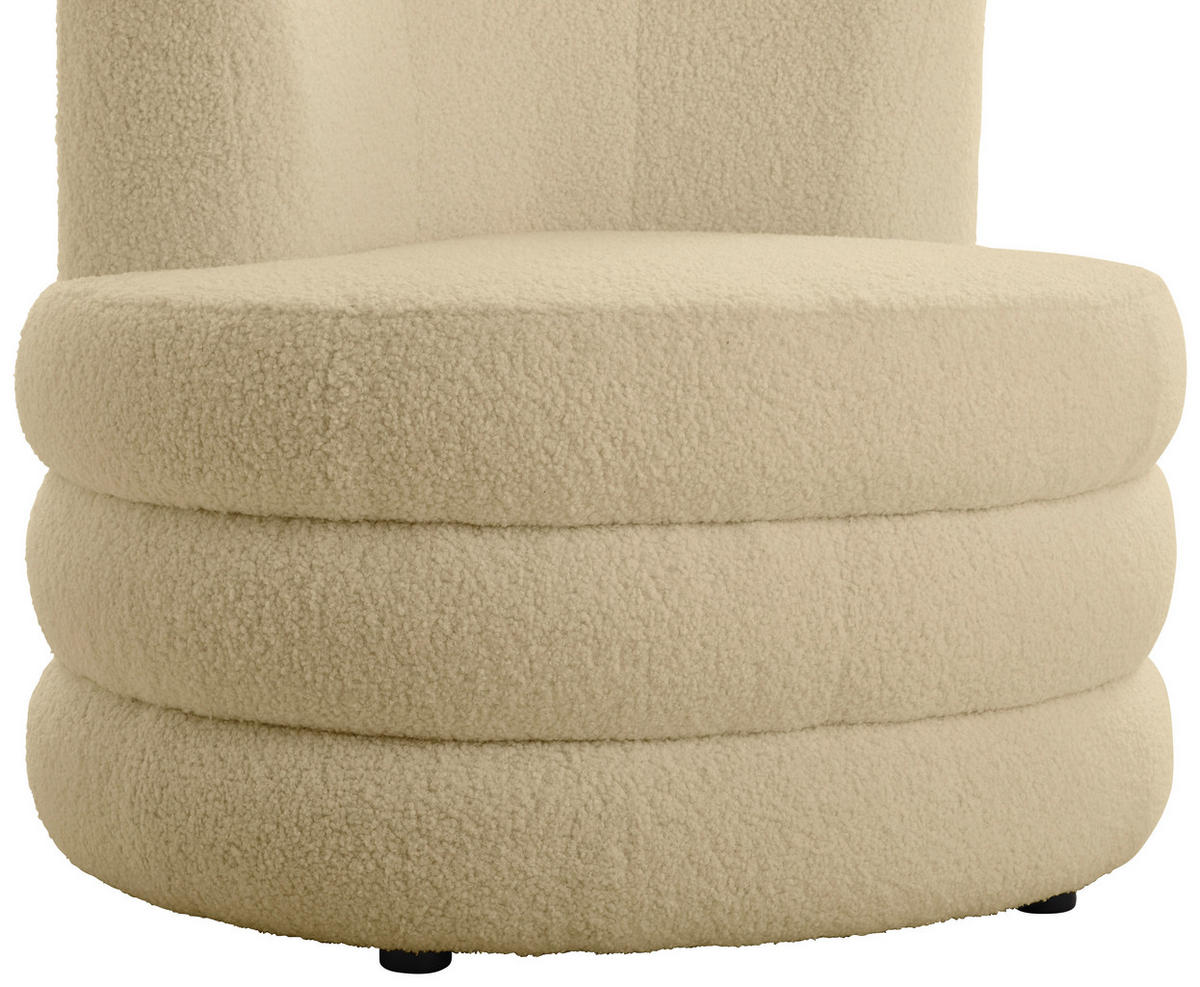 DESIGNFÅTÖLJ i textil beige  - stålfärgad/beige, Trend, metall/textil (90/82/85cm) - Livetastic