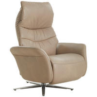 RELAXSESSEL in Leder Creme  - Creme, Design, Leder/Metall (78/111/85cm) - Himolla Komfortklass
