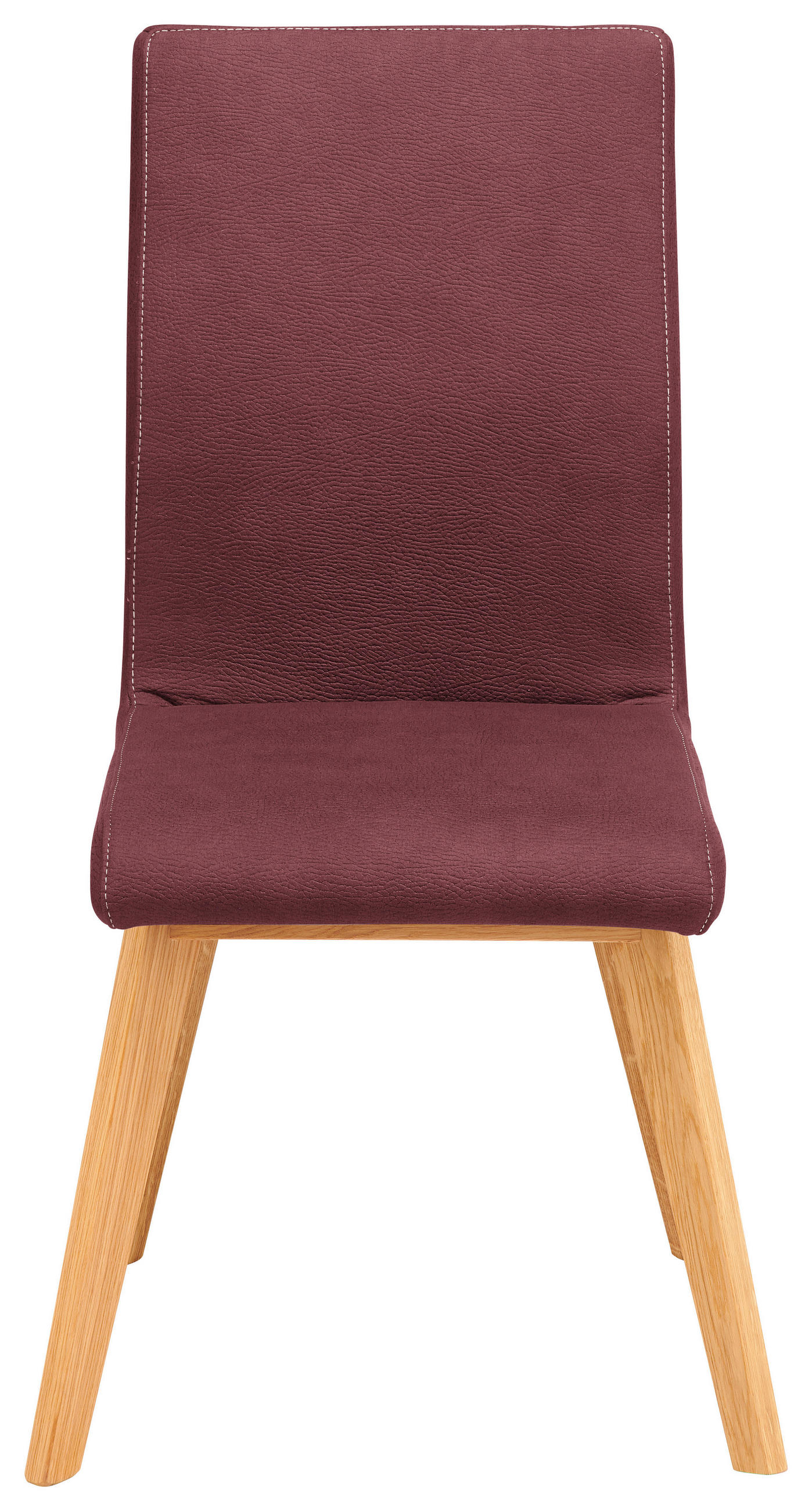 STUHL  in Mikrofaser Holz, Textil  - Beere/Beige, Design, Holz/Textil (45/102/56cm) - Novel