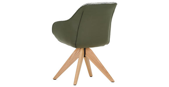 ARMLEHNSTUHL in Chenille, Lederlook - Eichefarben/Naturfarben, MODERN, Holz/Textil (60/83/65cm) - Novel