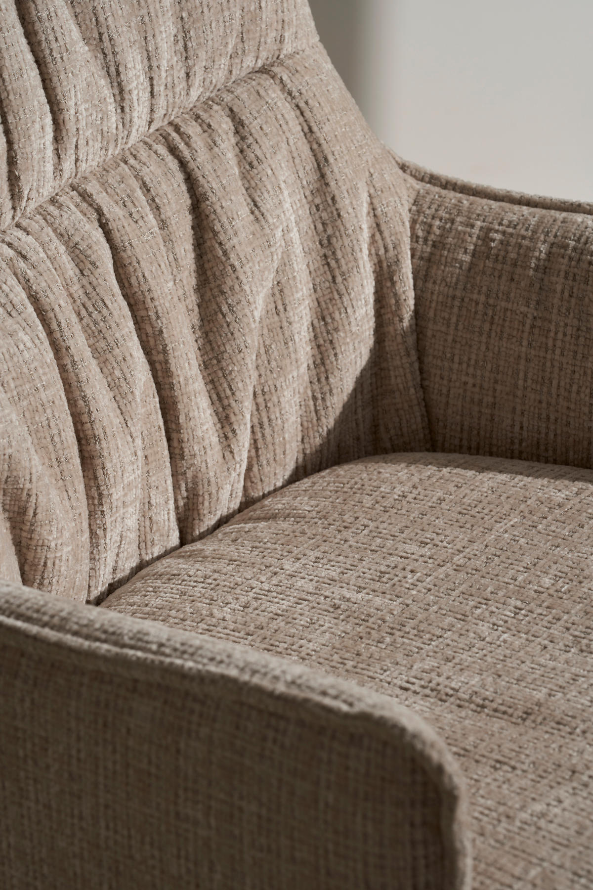 ARMLEHNSTUHL   Chenille  Beige  - Beige, MODERN, Holz/Textil (57/90/67cm) - Livetastic