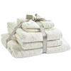 FROTTIERSET JustB! MRJ-Pure Weiß, Creme 5-teilig  - Creme/Weiß, Basics, Textil - Musterring