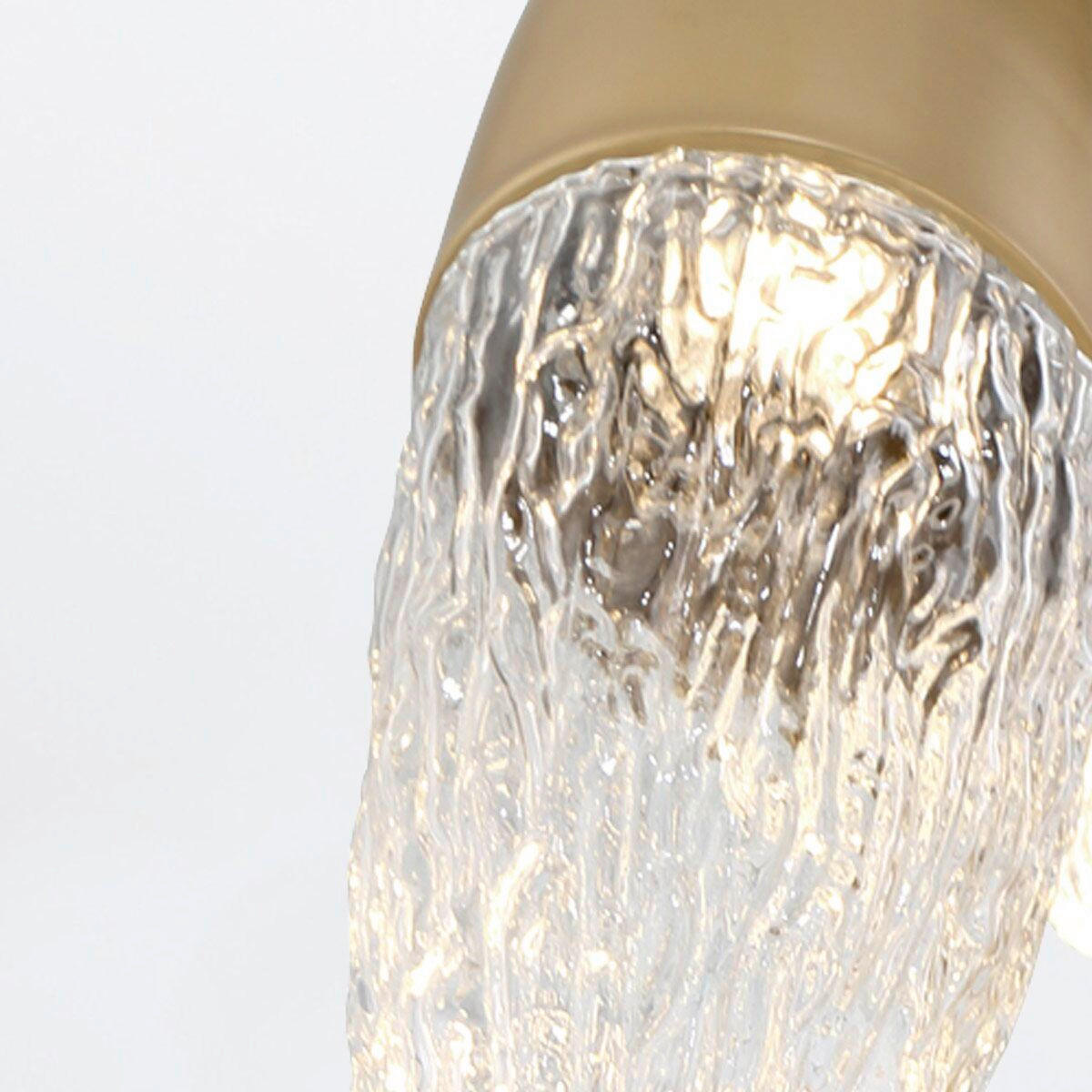 PENDELLEUCHTE 70/16,5/70 cm    - Goldfarben, Konventionell, Glas/Metall (70/16,5/70cm) - Elstead Lighting