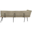 ECKBANK 165/225 cm  in Beige  - Beige/Schwarz, Design, Textil/Metall (165/225cm) - Moderano