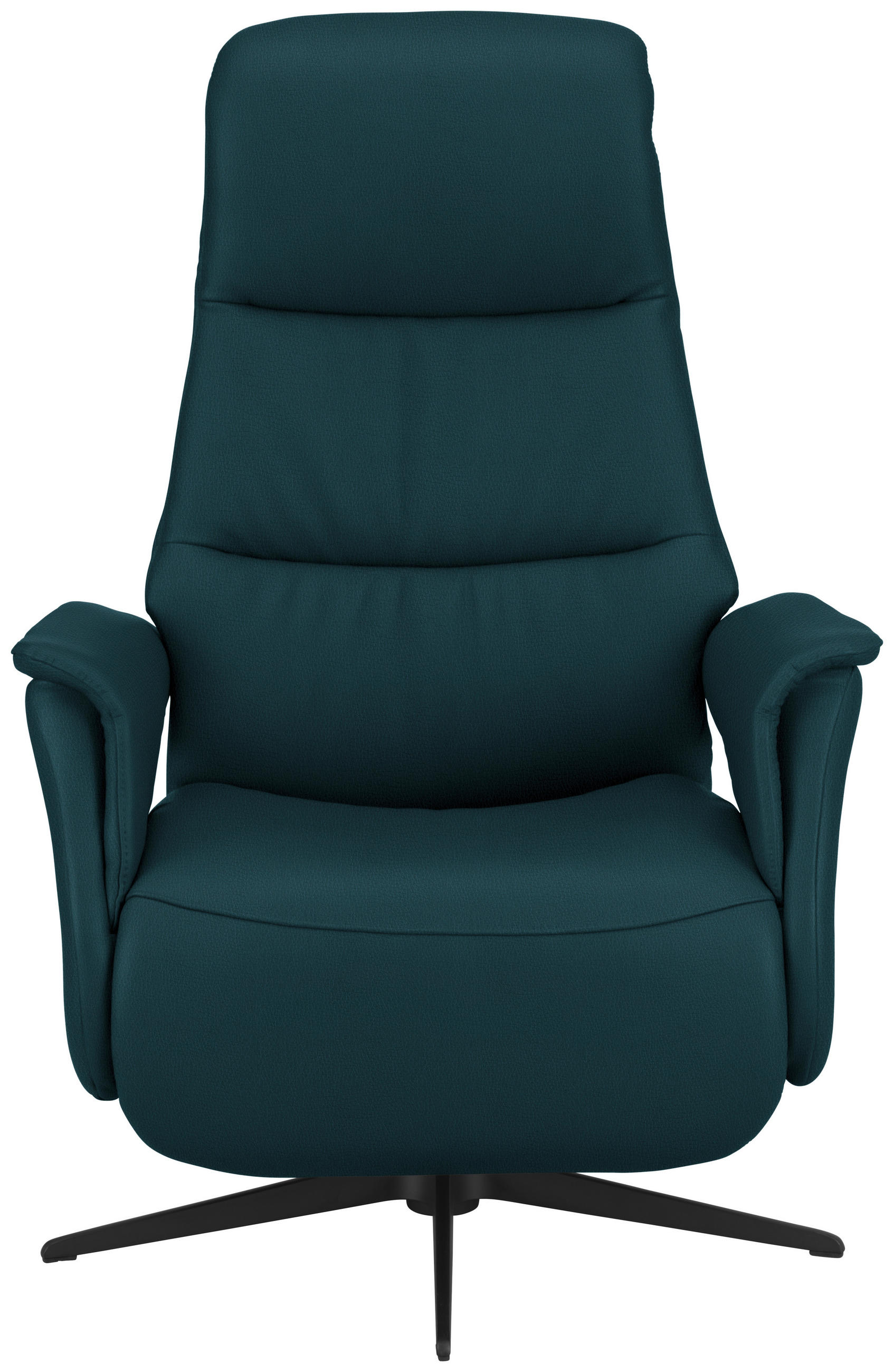 RELAXSESSEL Echtleder    - Blau/Schwarz, Design, Leder/Metall (74/105/83cm) - Welnova