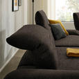 ECKSOFA  in Bouclé Dunkelbraun  170-195/280 cm  - Dunkelbraun/Schwarz, Design, Textil/Metall (170-195/280cm) - Dieter Knoll