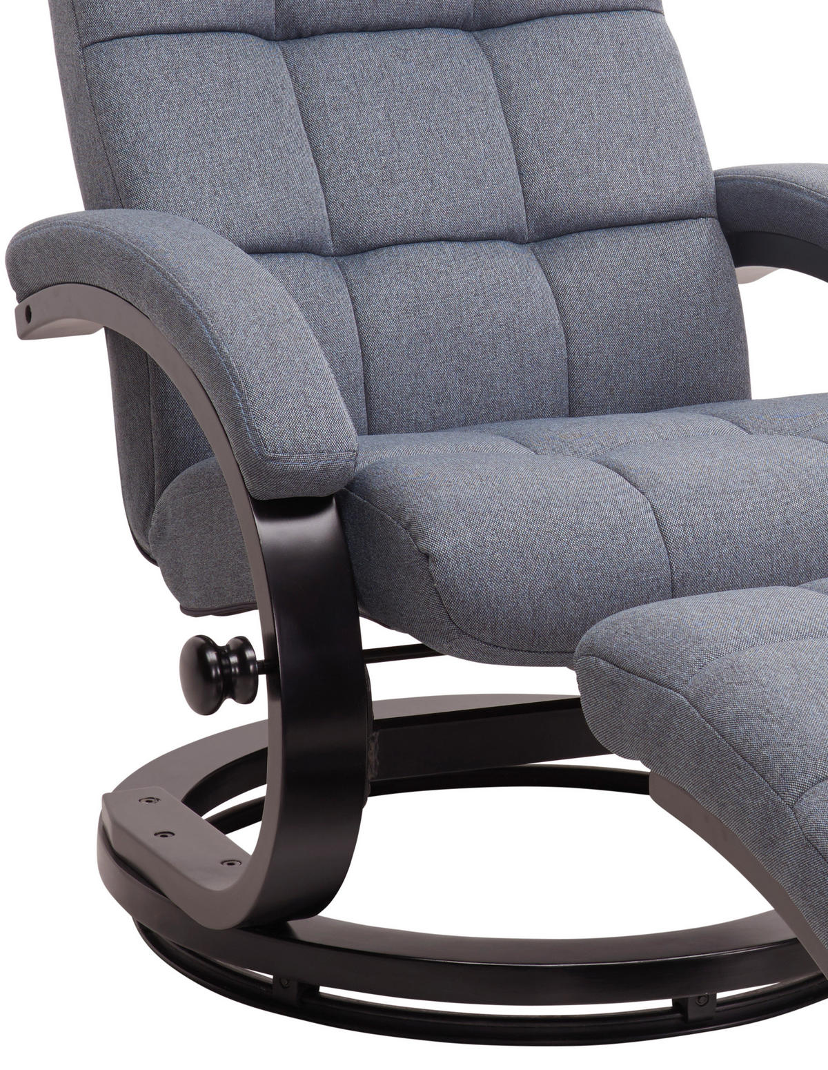 RELAXSESSELSET Linon Hocker    - Schwarz/Grau, MODERN, Holz/Textil (67/78/94cm) - MID.YOU
