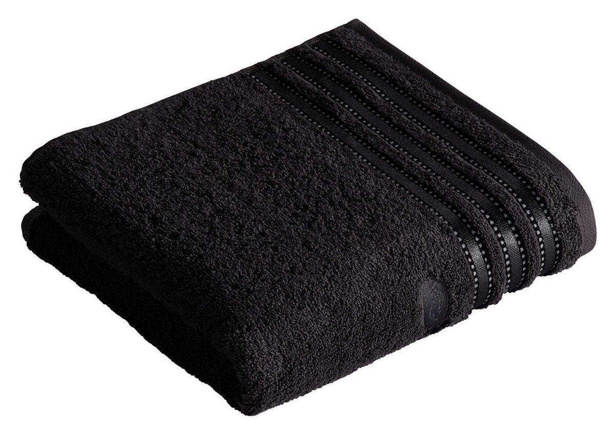 KÉZTÖRLŐ 50/100 cm fekete  - fekete, Design, textil (50/100cm) - Vossen