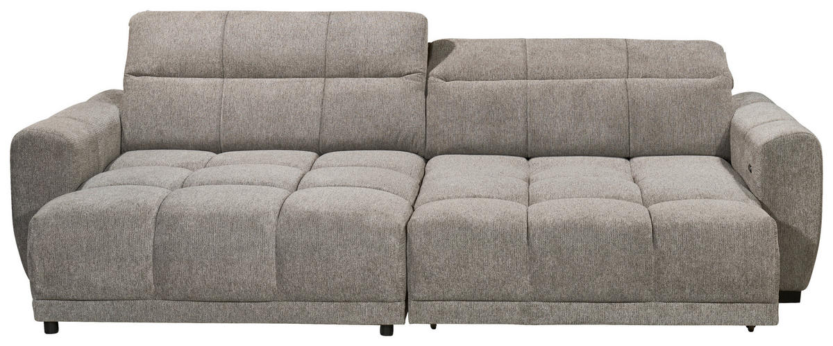 ECKSOFA HUNTER Taupe Mikrofaser  - Taupe/Schwarz, Basics, Kunststoff/Textil (170/297cm) - Livetastic