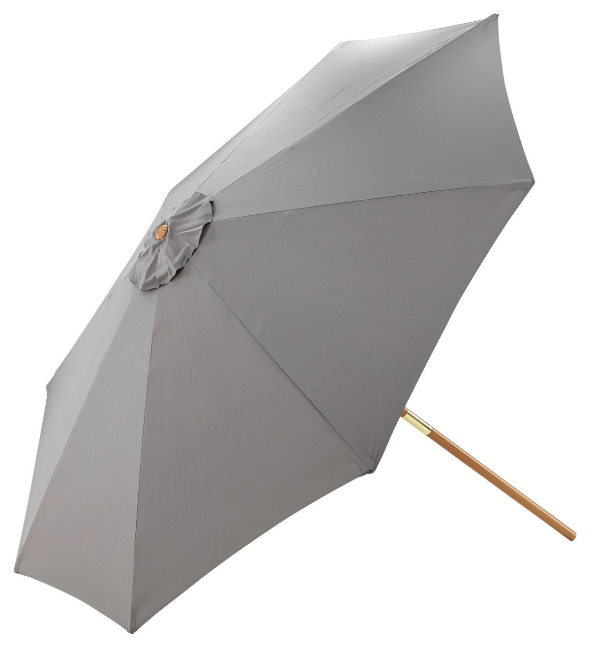 SONNENSCHIRM 300 cm  - Grau, KONVENTIONELL, Holz/Textil (300/244cm) - Gardenson