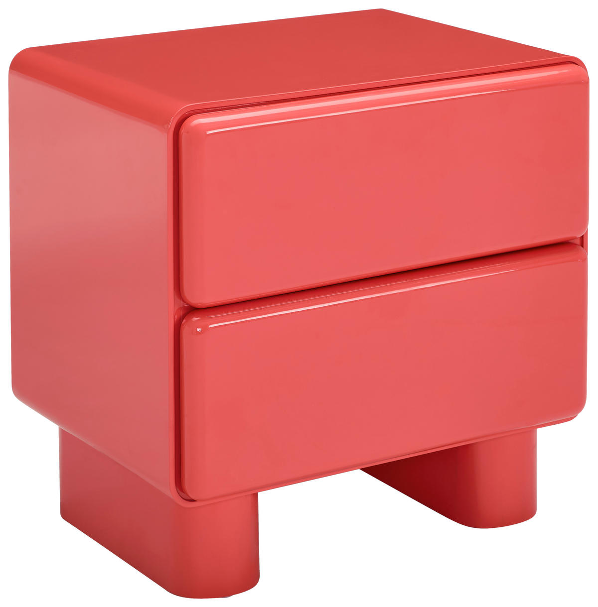 NACHTSCHRANK 56,5/56,5/42,5 cm  - Hellrot, Design, Holzwerkstoff (56,5/56,5/42,5cm) - Novel