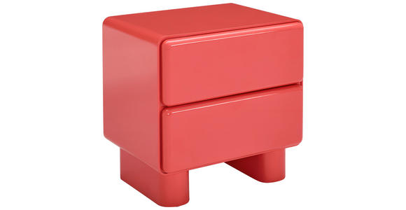 NACHTSCHRANK 56,5/56,5/42,5 cm  - Hellrot, Design, Holzwerkstoff (56,5/56,5/42,5cm) - Novel