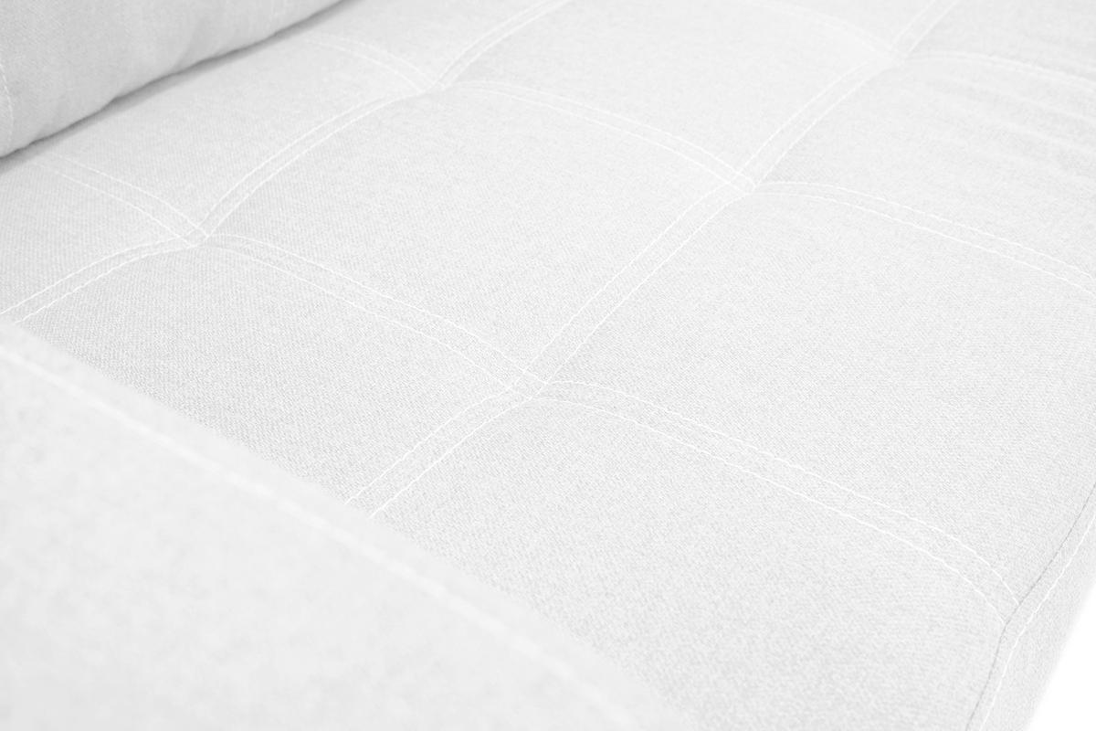 ECKSCHLAFSOFA in Mikrofaser Weiss  - Weiss/Schwarz, Design, Kunststoff/Textil (240/160cm) - Livetastic