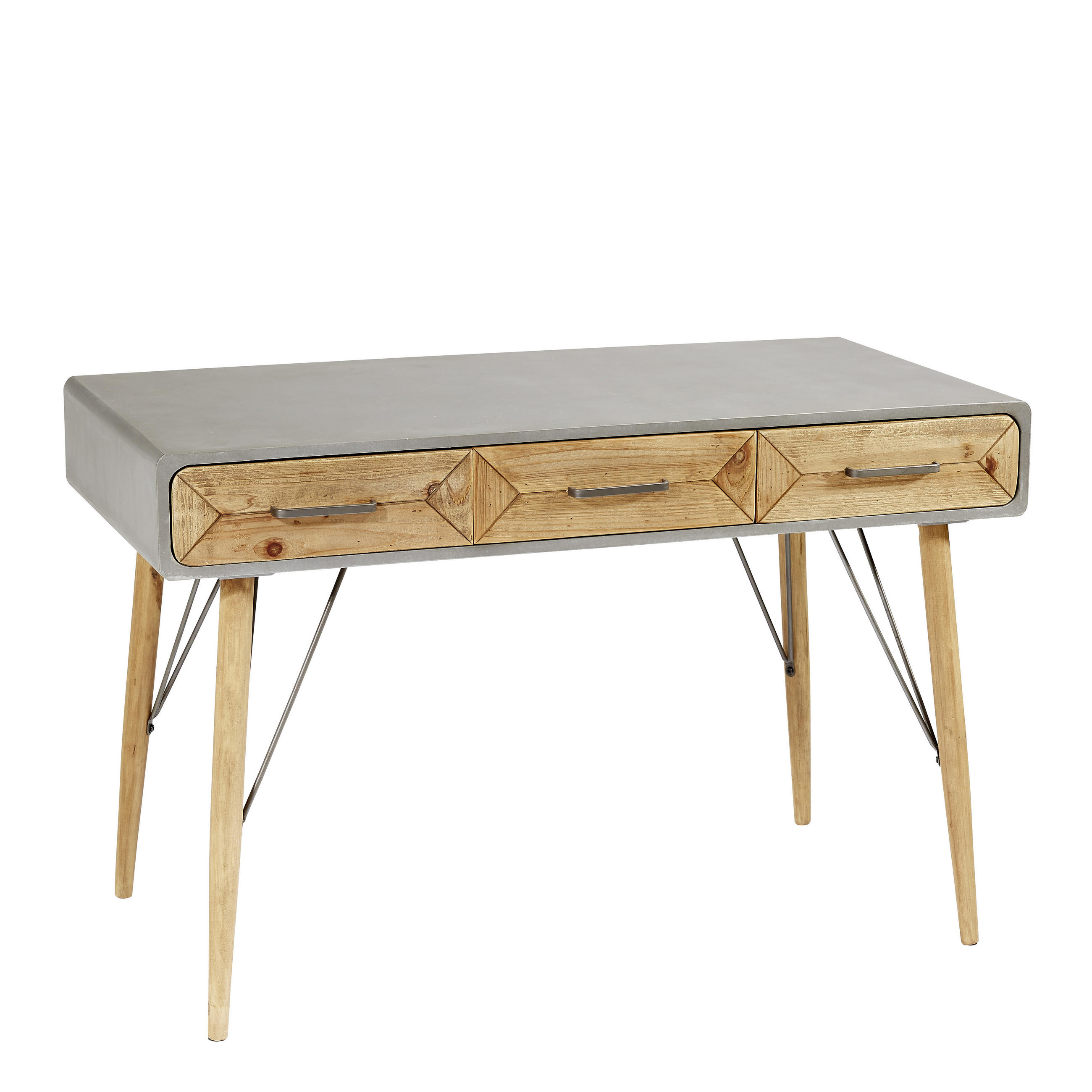 SCHREIBTISCH 120/60/76 cm  in Grau, Naturfarben  - Graphitfarben/Naturfarben, Design, Holz/Holzwerkstoff (120/60/76cm)