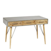 SCHREIBTISCH 120/60/76 cm  in Grau, Naturfarben  - Graphitfarben/Naturfarben, Design, Holz/Holzwerkstoff (120/60/76cm)