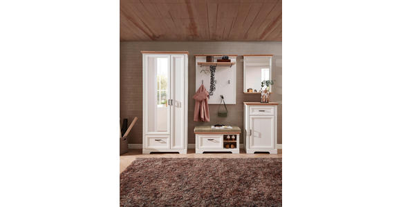 SCHUHSCHRANK  in 65/102/41 cm  - Eichefarben/Grau, ROMANTIK / LANDHAUS, Holzwerkstoff/Metall (65/102/41cm) - Landscape