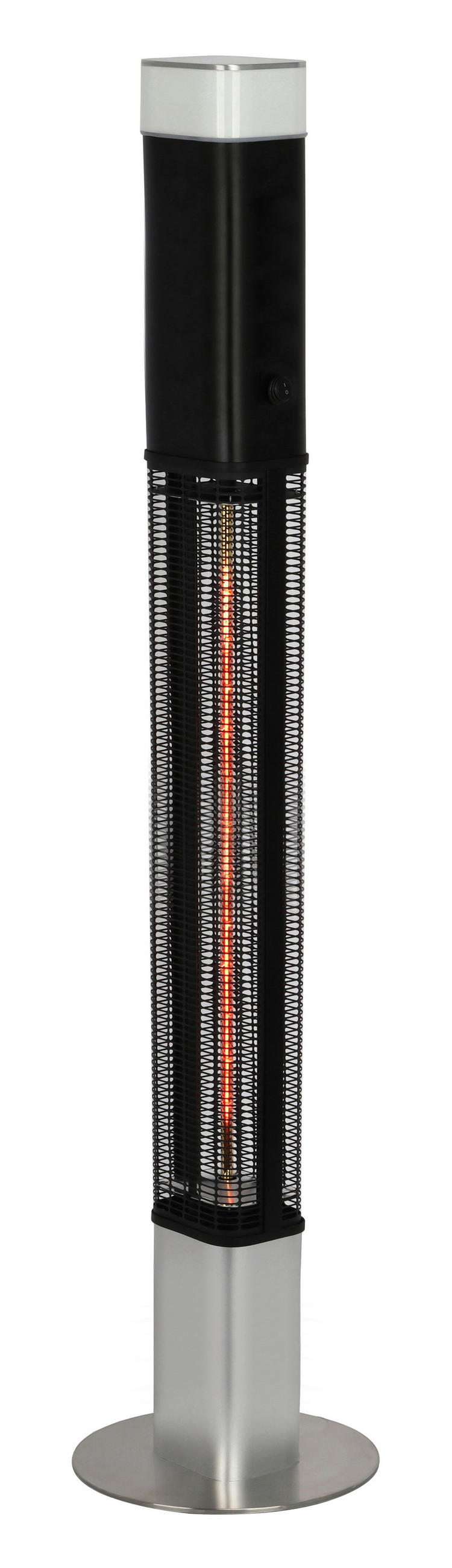 TERRASSENSTRAHLER - Silberfarben/Schwarz, Basics, Kunststoff/Metall (40/180/40cm)