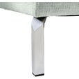 ECKSOFA Grau Flachgewebe  - Chromfarben/Grau, KONVENTIONELL, Textil/Metall (282/224cm) - Hom`in