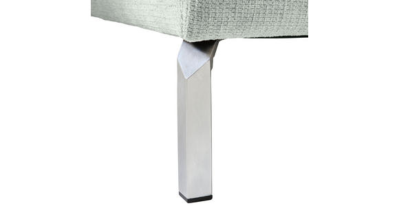ECKSOFA Grau Flachgewebe - Chromfarben/Grau, KONVENTIONELL, Textil/Metall (282/224cm) - Hom`in