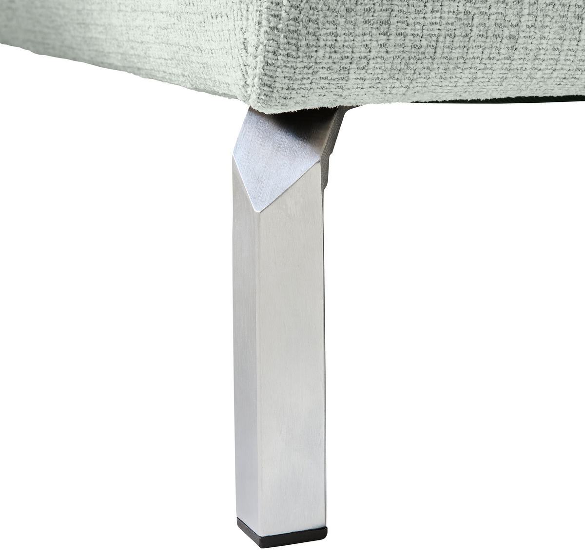 ECKSOFA Grau Flachgewebe  - Chromfarben/Grau, KONVENTIONELL, Textil/Metall (282/224cm) - Hom`in