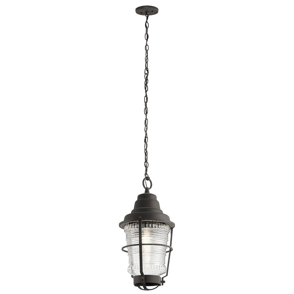 VENKOVNÍ ZÁVĚSNÉ SVÍTIDLO, 22.1/55.2 cm  - barvy zinku, Konvenční, kov/sklo (22.1/55.2cm) - Elstead Lighting
