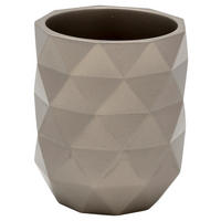ZAHNPUTZBECHER Kunststoff  - Grau, Basics, Kunststoff (7,5/9,5/7,5cm) - Sadena