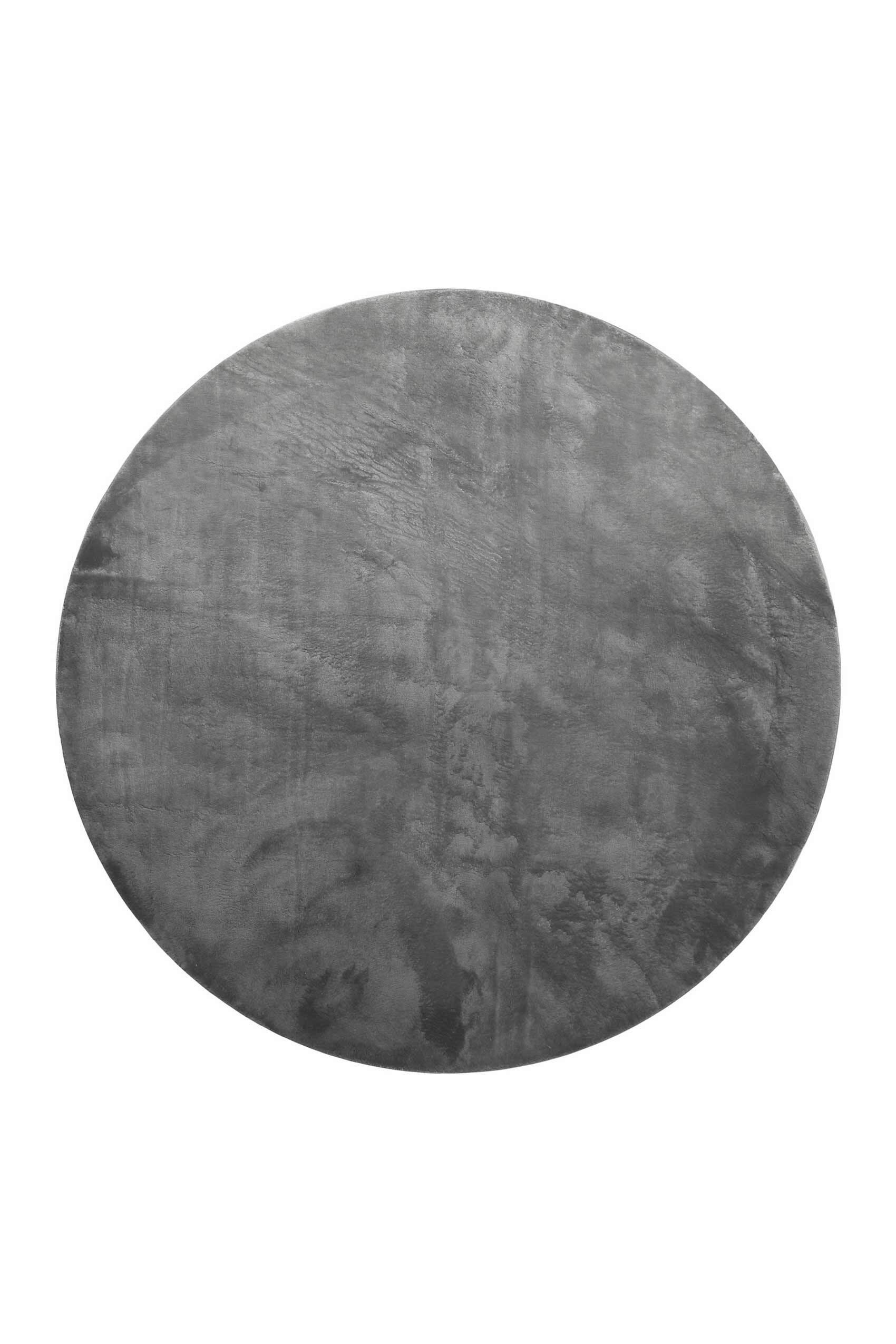 WEBTEPPICH  Wohnzimmer 120 cm Lago Anthrazit rund  - Anthrazit, Basics, Textil (120cm)