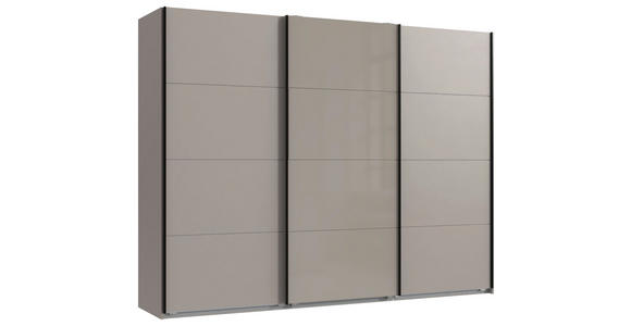 SCHWEBETÜRENSCHRANK  in Graphitfarben, Sahara  - Schwarz/Graphitfarben, Design, Glas/Holzwerkstoff (270/208/65cm) - Carryhome