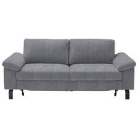 2,5-SITZER in Velours Grau  - Schwarz/Grau, Design, Textil/Metall (206/86/97cm) - Pure Home Lifestyle