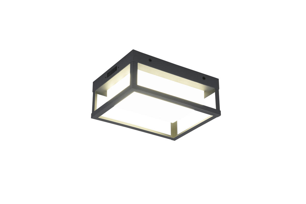 AUßENWANDLEUCHTE 18/24/5 cm   - Klar/Anthrazit, Basics, Kunststoff/Metall (18/24/5cm)