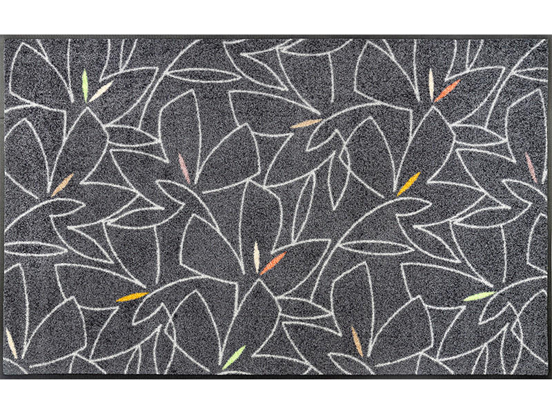 FUßMATTE 75/120 cm Linostre  - Schwarz, KONVENTIONELL, Kunststoff/Textil (75/120cm) - wash+dry