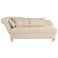 RÉCAMIERE in Flachgewebe Beige  - Beige/Buchefarben, Design, Holz/Textil (190/82/88cm) - Max Winzer