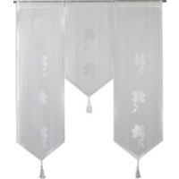 KURZGARDINEN 3ER SET   90/100 cm   - Weiß, Basics, Textil (90/100cm)