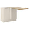 ECKUNTERSCHRANK 105/90/60 cm  - Kaschmir/Schwarz, Basics, Holzwerkstoff/Metall (105/90/60cm) - Carryhome