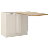 ECKUNTERSCHRANK 105/90/60 cm  - Kaschmir/Schwarz, Basics, Holzwerkstoff/Metall (105/90/60cm) - Carryhome