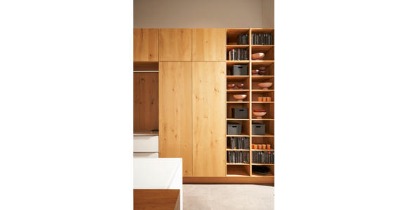 EINBAUKÜCHE - Eichefarben/Weiß, Design, Glas/Holzwerkstoff - Dieter Knoll