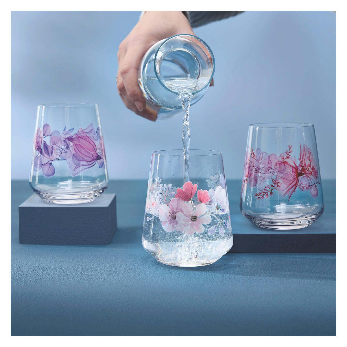 GLÄSERSET Sommersonett  - Pink/Transparent, Design, Glas (9.3/11.0cm) - Ritzenhoff