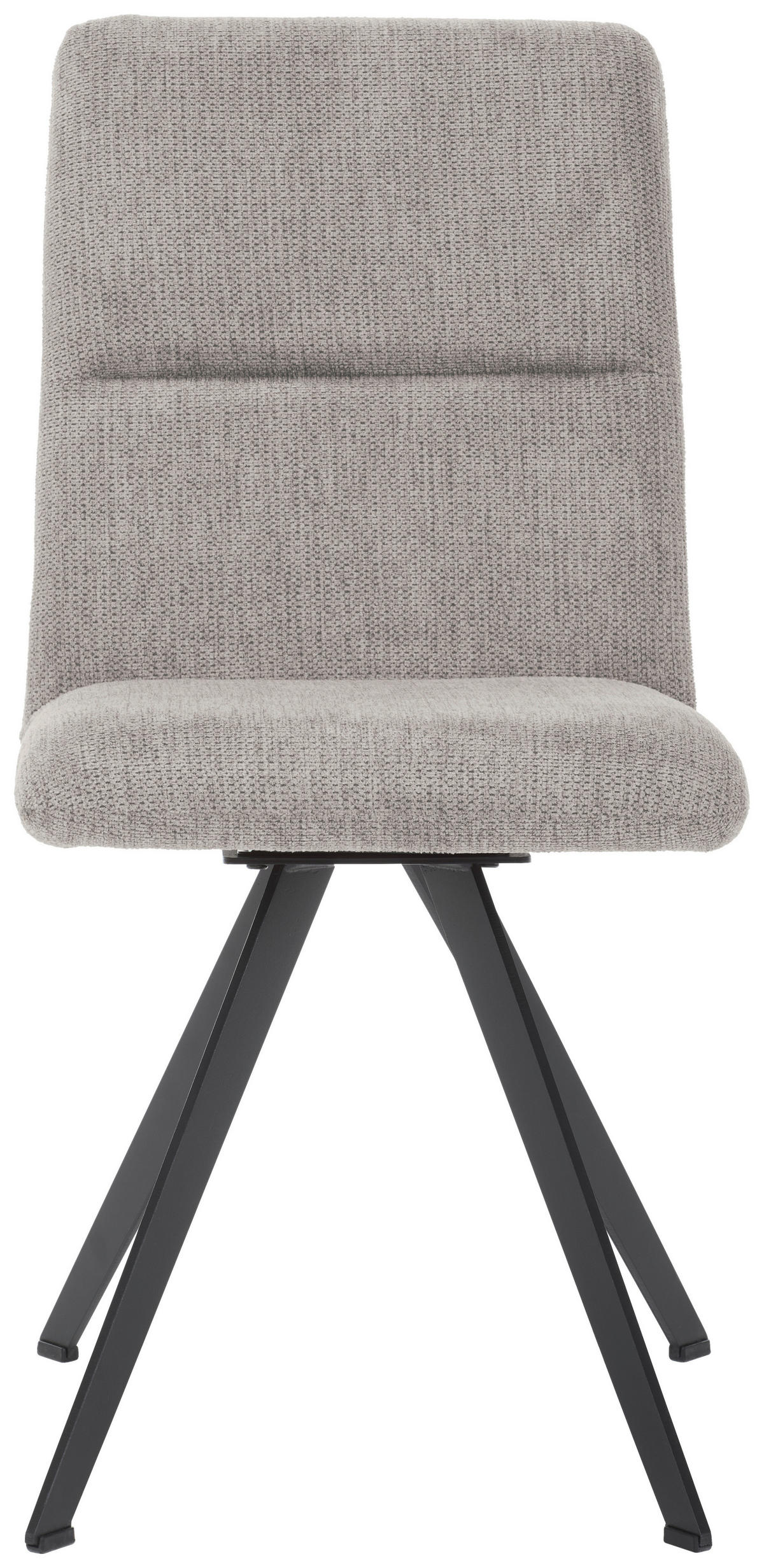 STUHL Webstoff Schwarz, Hellgrau  - Hellgrau/Schwarz, Design, Textil/Metall (45/91/61cm) - Novel