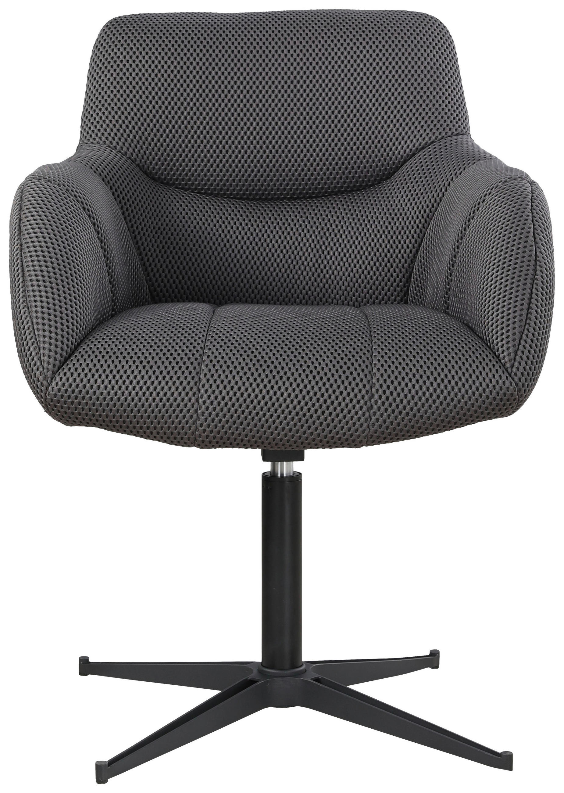ARMLEHNSTUHL  in Eisen Webstoff  - Schwarz/Grau, Design, Textil/Metall (63/85/66cm) - Novel