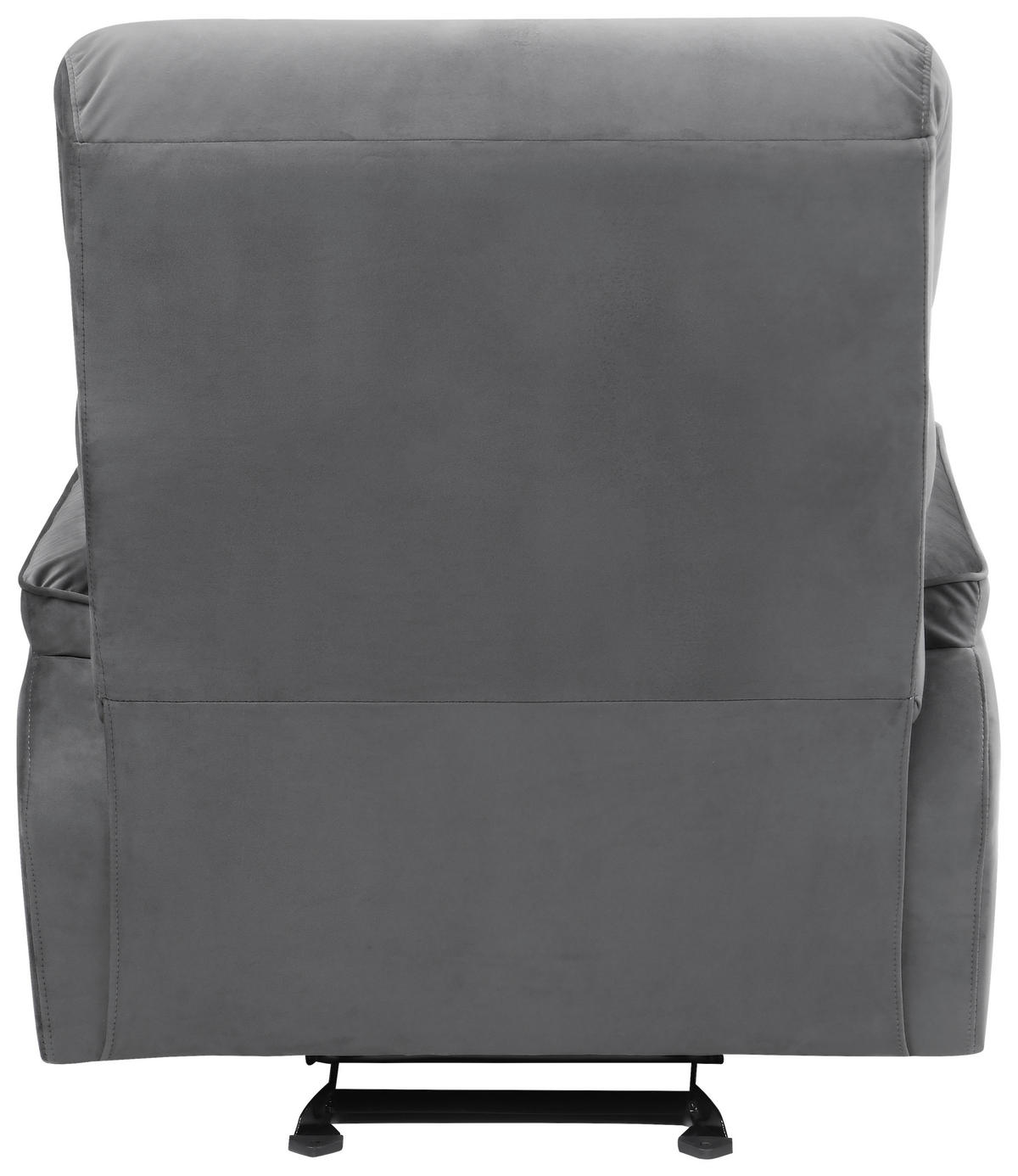 SCHAUKELSTUHL in Samt Dunkelgrau  - Dunkelgrau/Schwarz, MODERN, Textil/Metall (90/105/100cm) - MID.YOU
