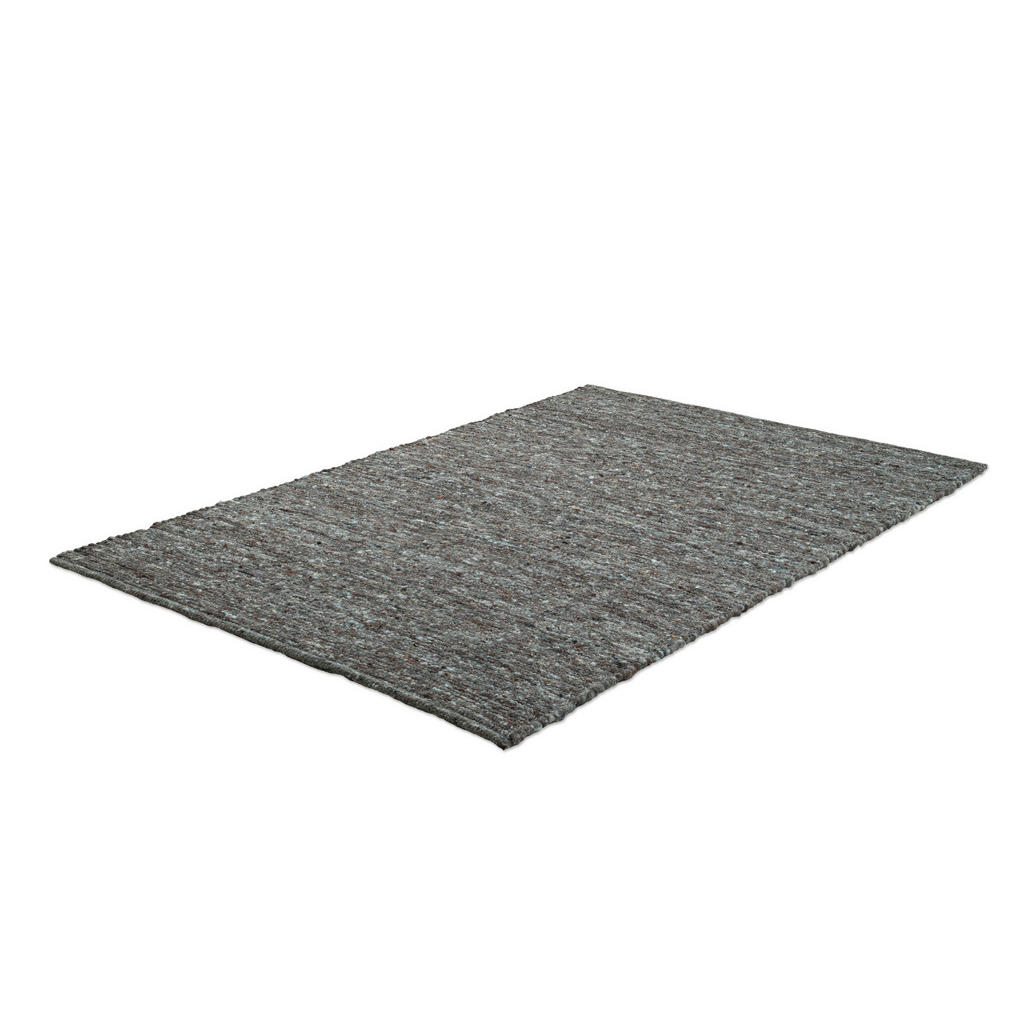 Thumbnail - Tom Tailor Handwebteppich Alm Glück, Dunkelgrau, Textil, Uni, rechteckig, 70x130 cm, für Fußbodenheizung geeignet, beids...