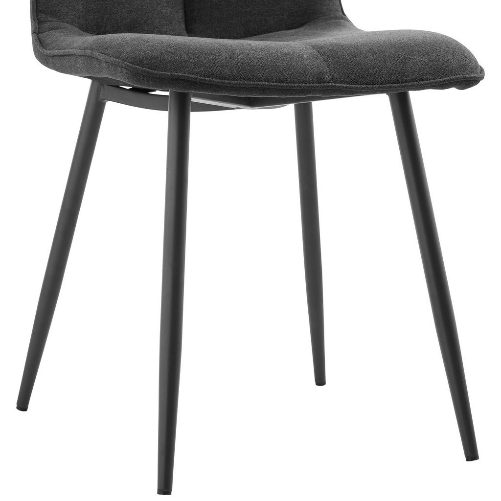 Thumbnail - P & B Stuhl, Schwarz, Holz, Metall, Textil, Pappel, Sperrholz, Rundrohr, 47x87x58 cm, Esszimmer, Stühle, Esszimmerstühle