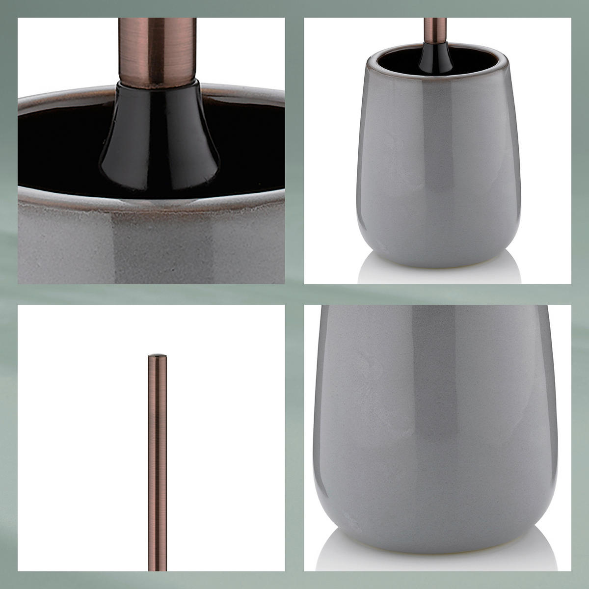 WC-BÜRSTENGARNITUR - Blau, Basics, Keramik (11,0/44,5cm) - Kela