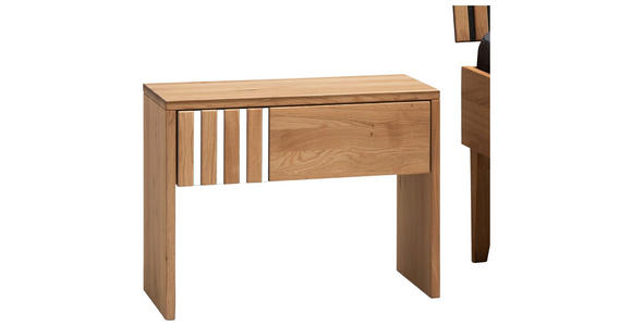 NACHTKÄSTCHEN in massiv Wildeiche Weiß, Wildeiche  - Wildeiche/Weiß, Design, Holz (45/45/33cm) - Linea Natura