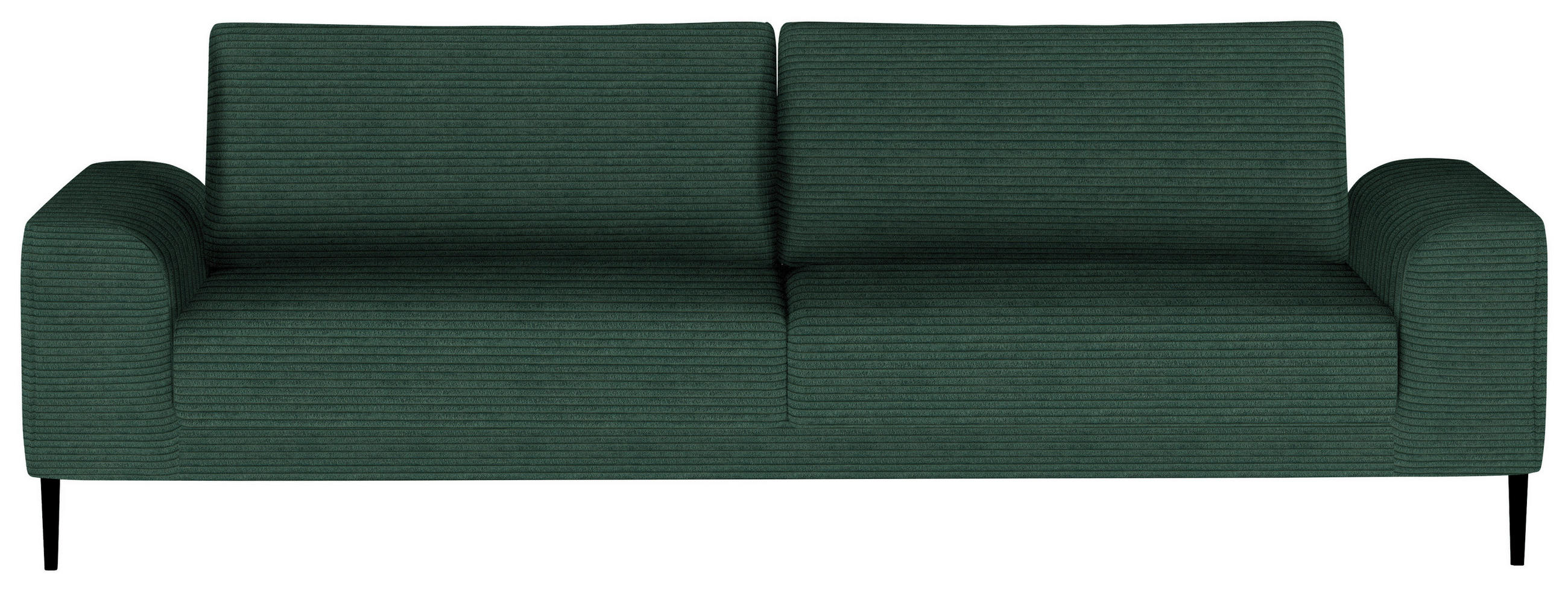 SCHLAFSOFA in Cord Grün  - Schwarz/Grün, Design, Textil/Metall (250/89/105cm) - Welnova