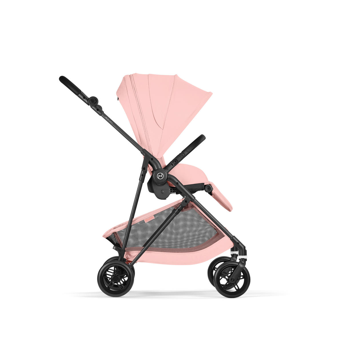 KINDERWAGEN  Melio Carbon  Candy Pink  - Hellrosa/Schwarz, Basics, Textil/Metall (82-91/49/96,5 - 107cm) - cybex GOLD